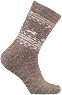 Термоноски NordKapp Indigo коллекция "Норвежские звезды", бежевый