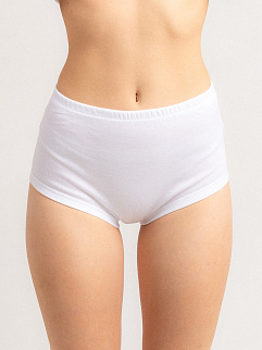 Трусы женcкие COMAZO Classic Cotton Luck "Maxi" с микроначесом, белый