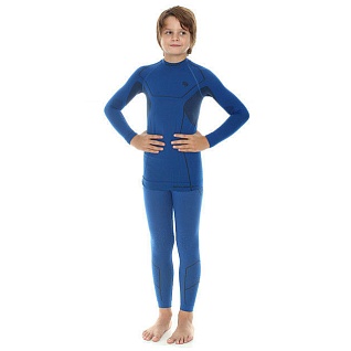 Детское термобелье футболка c длинным рукавом для мальчиков Brubeck Thermo Kids синяя