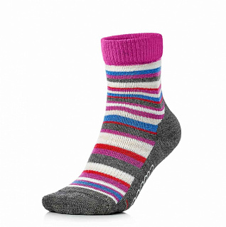 Термоноски детские Lopoma Wool Stripes+ розовые