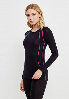 Термобелье женское футболка Lopoma Active Warm Touch черная