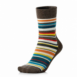 Термоноски женские Lopoma Wool Stripes коричневые