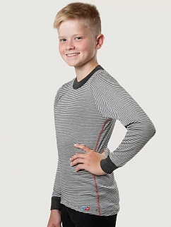 Термобелье детское футболка Comazo Orange Line черно-белая